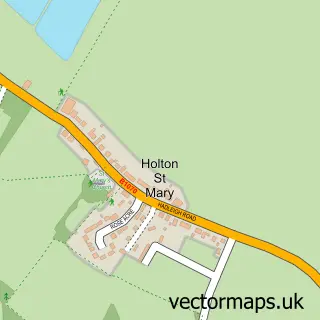 Street map sample of Holton St Mary, Suffolk
