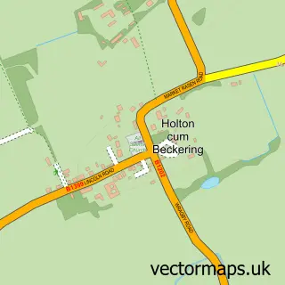 Street map sample of Holton, Lincolnshire