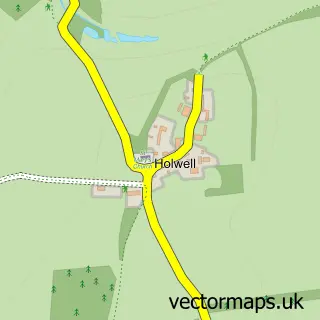 Street map sample of Holwell, Oxfordshire