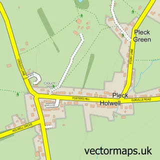 Street map sample of Holwell, Dorset