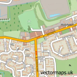 Street map sample of Holytown, Lanarkshire