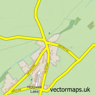 Street map sample of Holywell Lake, Somerset