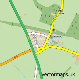 Street map sample of Holywood, Dumfries