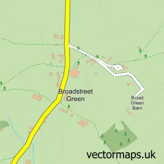 Street map sample of Hooe, East Sussex