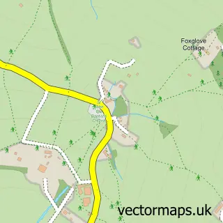 Street map sample of Hope Bagot, Shropshire