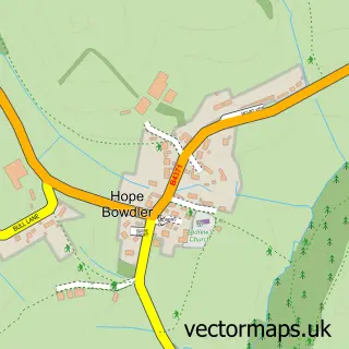Street map sample of Hope Bowdler, Shropshire