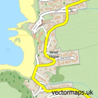 Street map sample of Hope, Devon