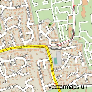 Street map sample of Hopton-on-Sea, Norfolk