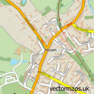 Street map sample of Horam, East Sussex