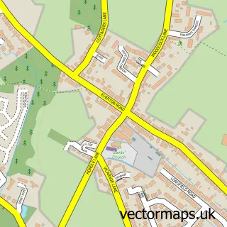 Street map sample of Hordle, Hampshire