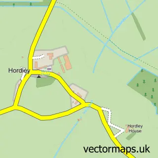 Street map sample of Hordley, Shropshire