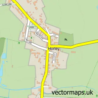 Street map sample of Horley, Oxfordshire