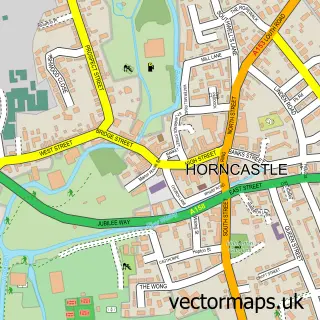 Street map sample of Horncastle, Lincolnshire