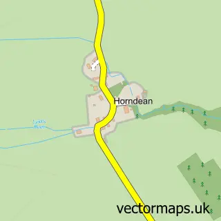 Street map sample of Horndean, Berwickshire