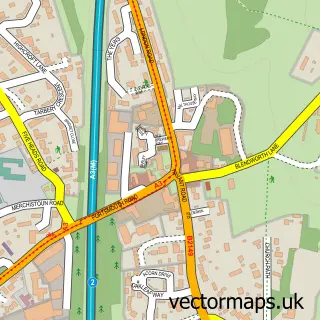 Street map sample of Horndean, Hampshire