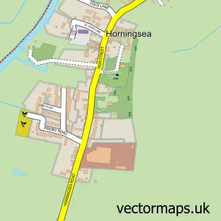 Street map sample of Horningsea, Cambridgeshire