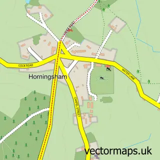 Street map sample of Horningsham, Wiltshire
