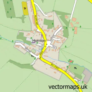 Street map sample of Hornton, Oxfordshire
