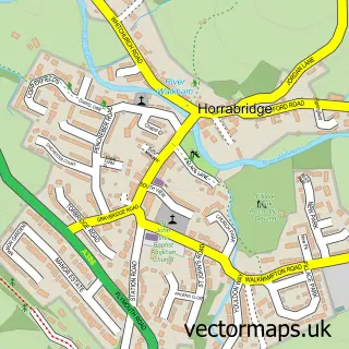Street map sample of Horrabridge, Devon