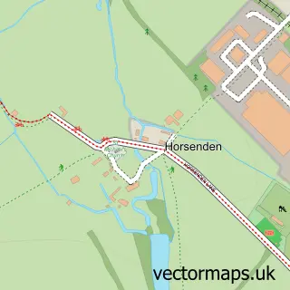 Street map sample of Horsenden, Buckinghamshire