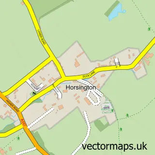 Street map sample of Horsington, Somerset