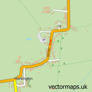 Street map sample of Horsington, Lincolnshire