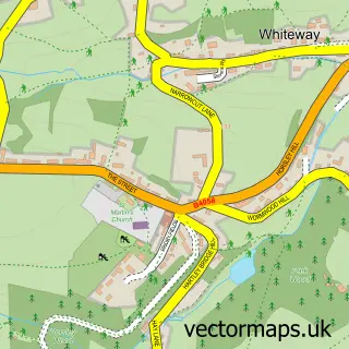 Street map sample of Horsley, Gloucestershire
