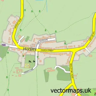 Street map sample of Horsley, Derbyshire