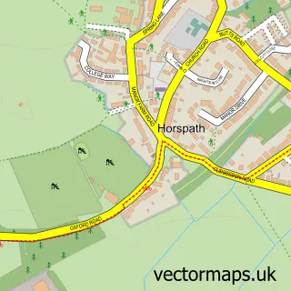 Street map sample of Horspath, Oxfordshire