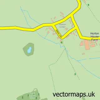 Street map sample of Horton Green, Cheshire