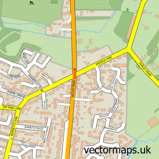 Street map sample of Horton Heath, Hampshire