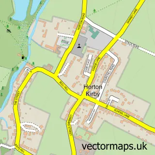 Street map sample of Horton Kirby, Kent