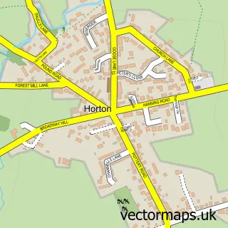 Street map sample of Horton, Somerset