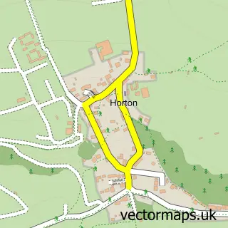 Street map sample of Horton, West Glamorgan