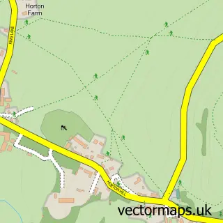 Street map sample of Horton, Gloucestershire