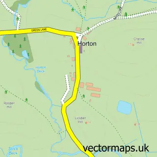 Street map sample of Horton, Lancashire