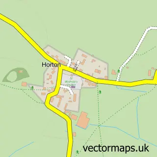 Street map sample of Horton, Dorset