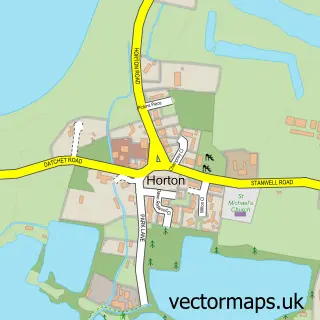 Street map sample of Horton, Berkshire