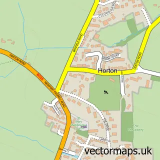 Street map sample of Horton, Northamptonshire