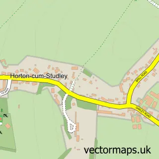 Street map sample of Horton-cum-Studley, Oxfordshire