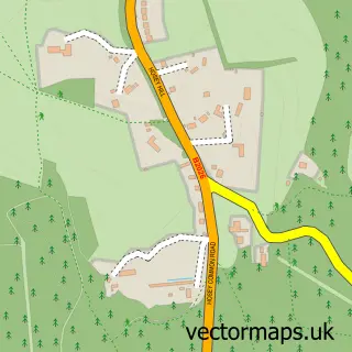 Street map sample of Hosey Hill, Kent