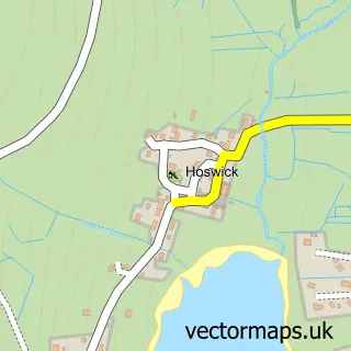 Street map sample of Hoswick, Shetland