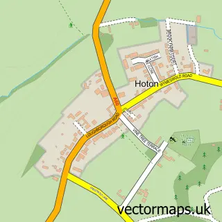 Street map sample of Hoton, Leicestershire