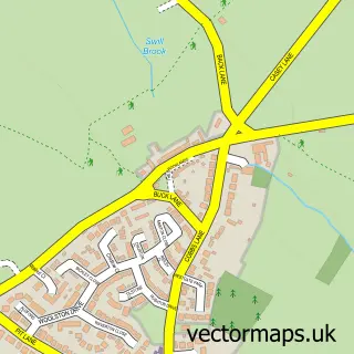 Street map sample of Hough, Cheshire
