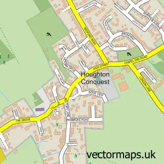 Street map sample of Houghton Conquest, Bedfordshire