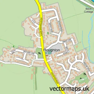 Street map sample of Houghton, Cumbria