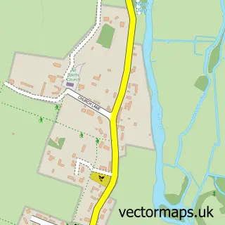 Street map sample of Houghton, Hampshire