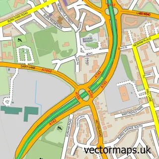 Street map sample of Houghton-le-Spring, Tyne & Wear