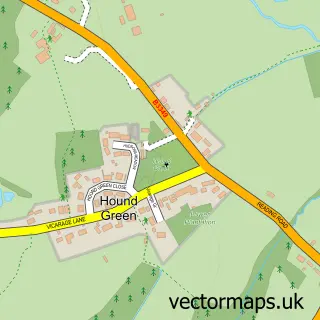Street map sample of Hound Green, Hampshire