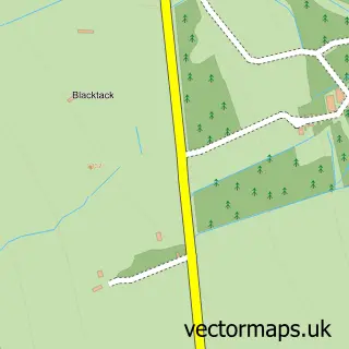 Street map sample of Houstry, Caithness
